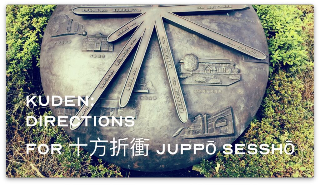 Bujinkan Kuden: Directions For 十方折衝 Juppō Sesshō and the path to 初段 Shodan